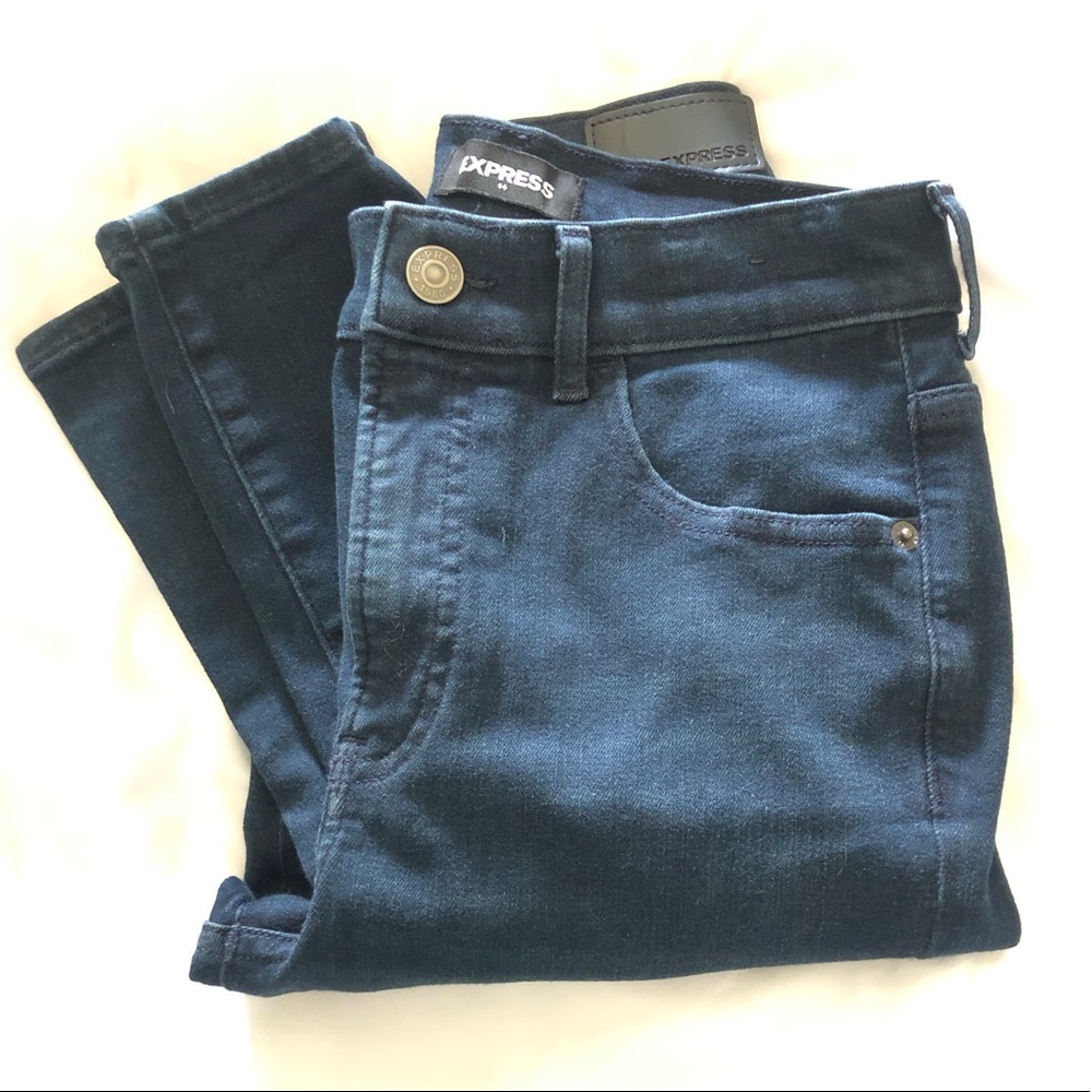 Express navy high rise jean legging